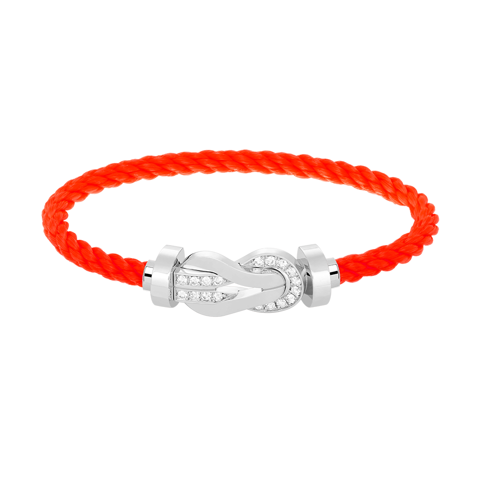 [⭐Veyra]CHANCE LARGE 8 FIGURE BUCKLE HALF DIAMOND BRACELET SILVER