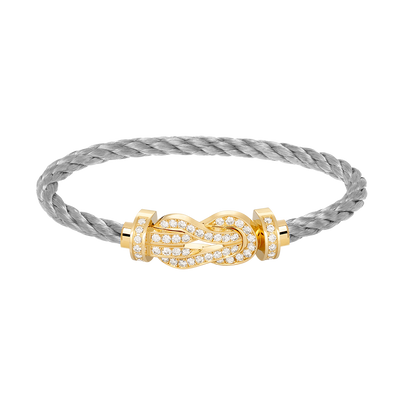 [⭐Veyra]CHANCE LARGE 8 FIGURE BUCKLE FULLDIAMOND BRACELET GOLD