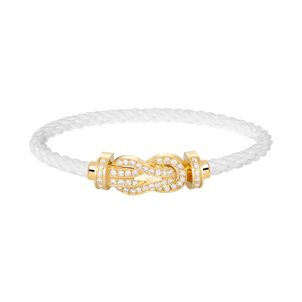 [⭐Veyra]CHANCE LARGE 8 FIGURE BUCKLE FULLDIAMOND BRACELET GOLD
