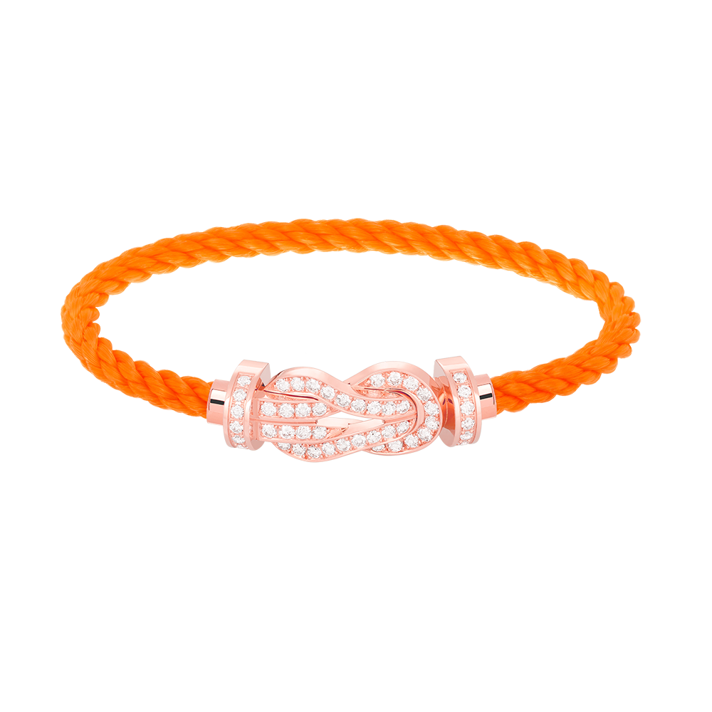 [⭐Veyra]CHANCE LARGE 8 FIGURE BUCKLE FULL DIAMOND BRACELET ROSE GOLD