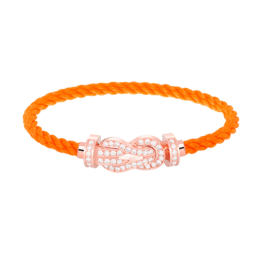 [⭐Veyra]CHANCE LARGE 8 FIGURE BUCKLE FULL DIAMOND BRACELET ROSE GOLD