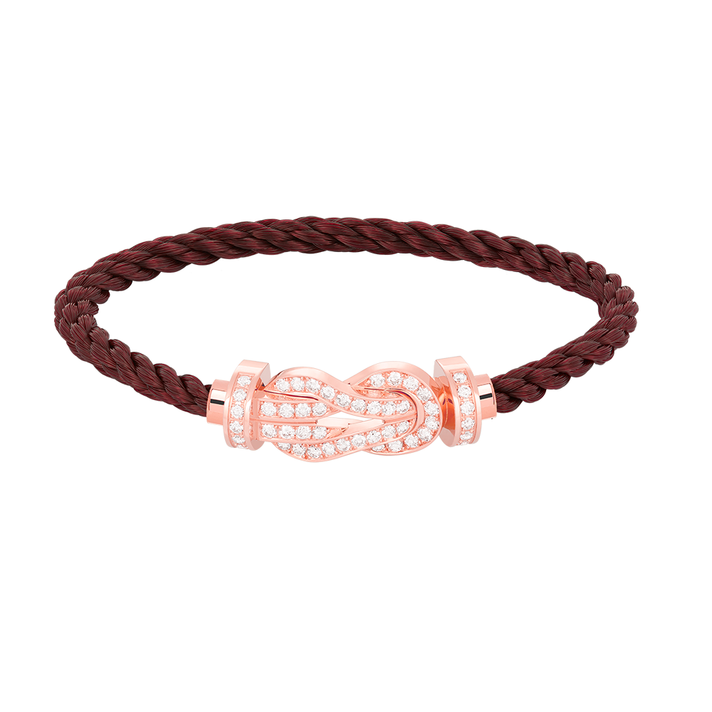 [⭐Veyra]CHANCE LARGE 8 FIGURE BUCKLE FULL DIAMOND BRACELET ROSE GOLD