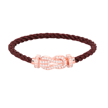 [⭐Veyra]CHANCE LARGE 8 FIGURE BUCKLE FULL DIAMOND BRACELET ROSE GOLD