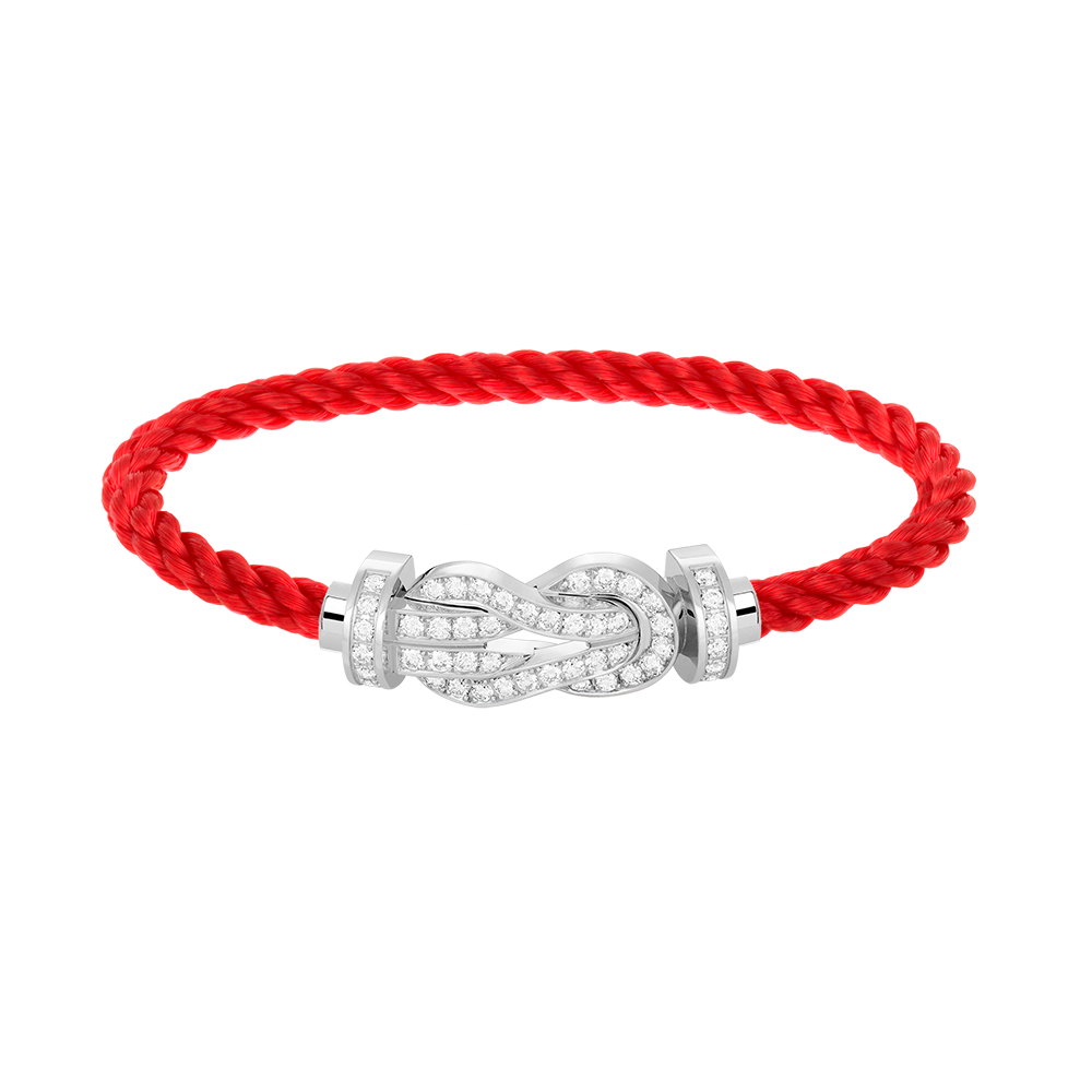 [⭐Veyra]CHANCE LARGE 8 FIGURE BUCKLE FULL DIAMOND BRACELET SILVER