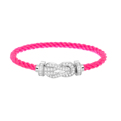 [⭐Veyra]CHANCE LARGE 8 FIGURE BUCKLE FULL DIAMOND BRACELET SILVER