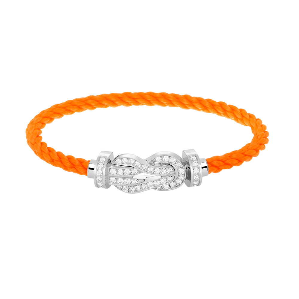 [⭐Veyra]CHANCE LARGE 8 FIGURE BUCKLE FULL DIAMOND BRACELET SILVER