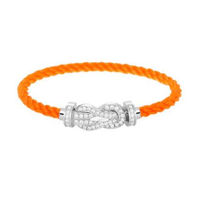 [⭐Veyra]CHANCE LARGE 8 FIGURE BUCKLE FULL DIAMOND BRACELET SILVER