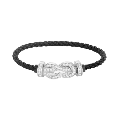 [⭐Veyra]CHANCE LARGE 8 FIGURE BUCKLE FULL DIAMOND BRACELET SILVER