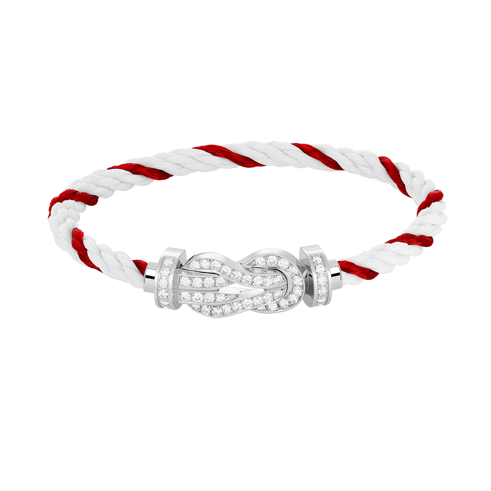 [⭐Veyra]CHANCE LARGE 8 FIGURE BUCKLE FULL DIAMOND BRACELET SILVER