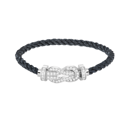[⭐Veyra]CHANCE LARGE 8 FIGURE BUCKLE FULL DIAMOND BRACELET SILVER