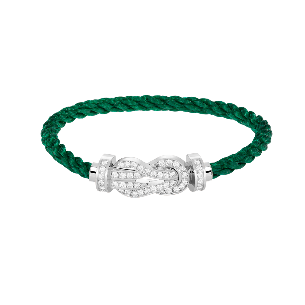 [⭐Veyra]CHANCE LARGE 8 FIGURE BUCKLE FULL DIAMOND BRACELET SILVER