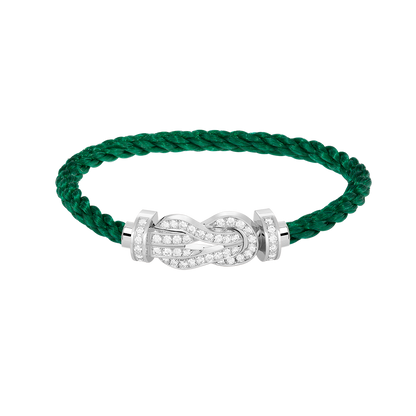 [⭐Veyra]CHANCE LARGE 8 FIGURE BUCKLE FULL DIAMOND BRACELET SILVER
