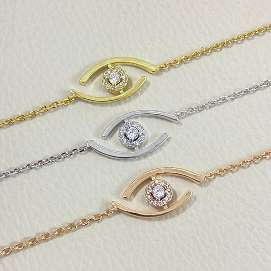[⭐Veyra]Demo Eye Pave-Set Diamond Bracelet