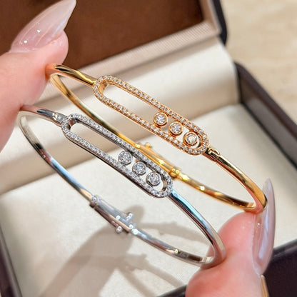 [⭐Veyra]Move Pavé Diamond Bangle Bracelet M