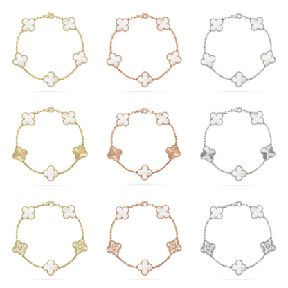 [⭐Veyra]CLOVER WHITE PEARL MOP 5 MOTIF BRACELET COLLECTION