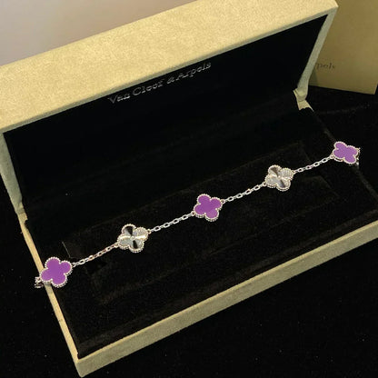 [⭐Veyra] CLOVER 5 MOTIF VIOLET BRACELET COLLECTION