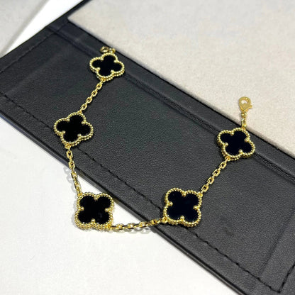 [⭐Veyra] CLOVER 5 MOTIF ONYXS BRACELET COLLECTION