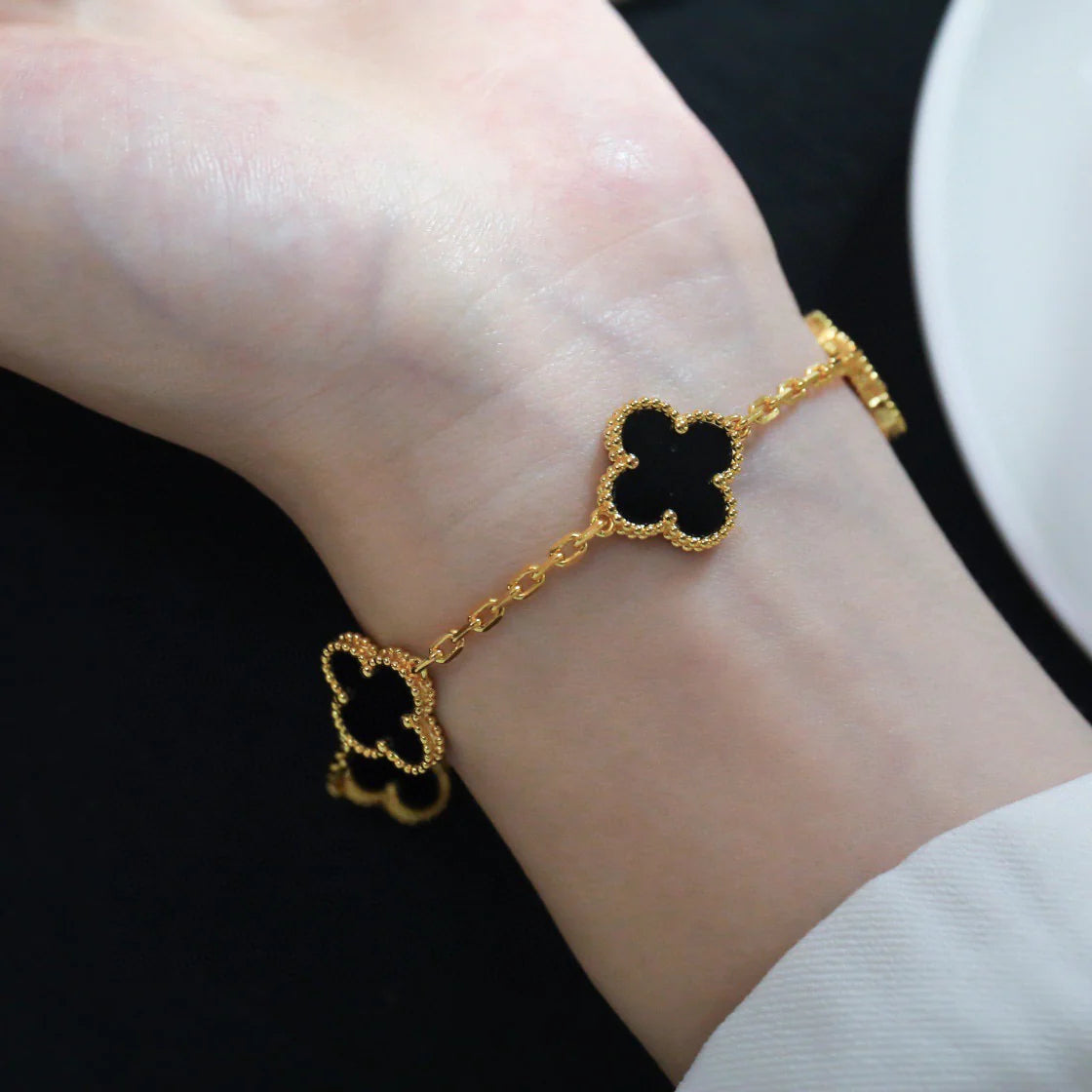 [⭐Veyra] CLOVER 5 MOTIF ONYXS BRACELET COLLECTION