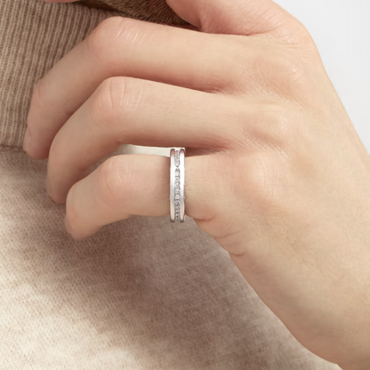 [⭐Veyra]ZERO 1 ONE-BAND PAVED DIAMONDS ON THE SPIRAL RING