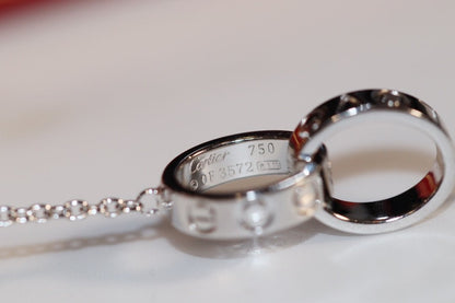 [⭐Veyra]LOVE NECKLACE PINK GOLD AND SILVER