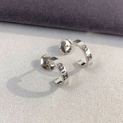 [⭐Veyra]LOVE EARRINGS 2.65MM SILVER