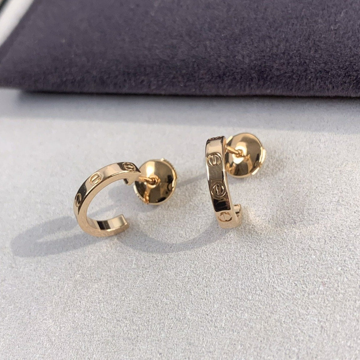 [⭐Veyra]LOVE EARRINGS 2.65MM PINK GOLD