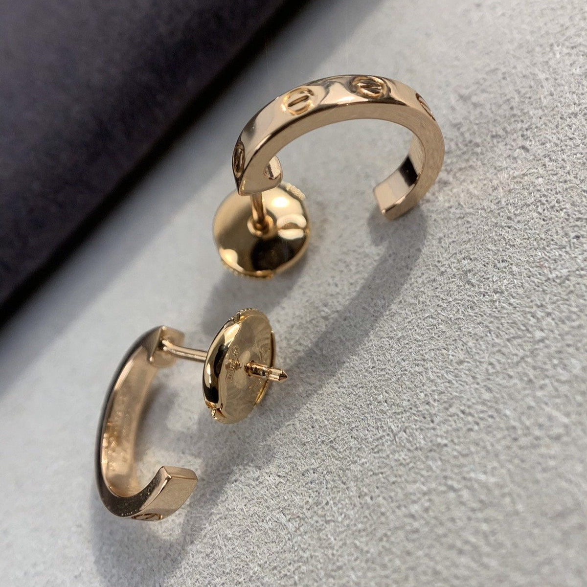 [⭐Veyra]LOVE EARRINGS 2.65MM PINK GOLD