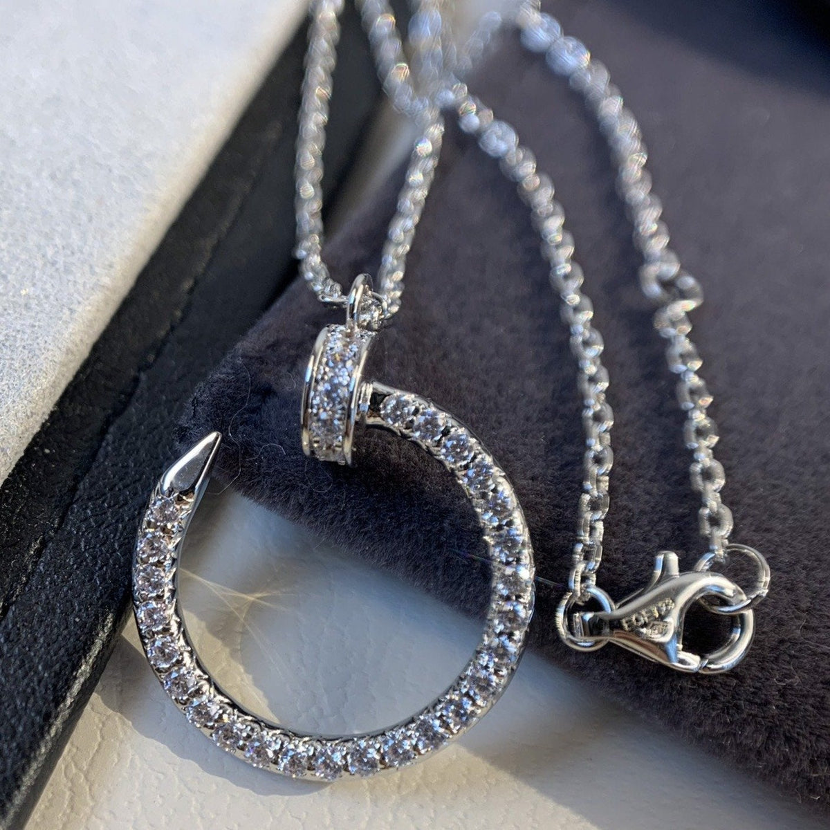 [⭐Veyra]JUSTE NECKLACE SILVER DIAMONDS