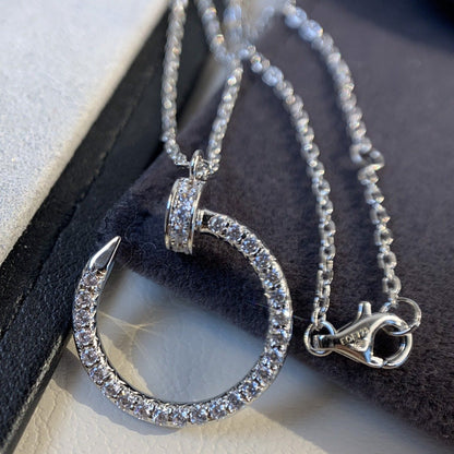 [⭐Veyra]JUSTE NECKLACE SILVER DIAMONDS