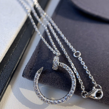 [⭐Veyra]JUSTE NECKLACE SILVER DIAMONDS
