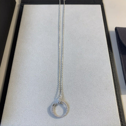 [⭐Veyra]JUSTE NECKLACE SILVER DIAMONDS