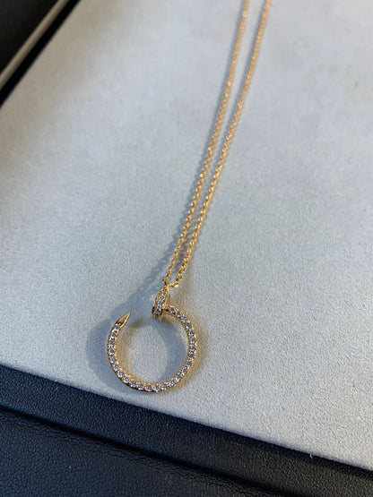 [⭐Veyra]JUSTE NECKLACE PINK GOLD DIAMONDS