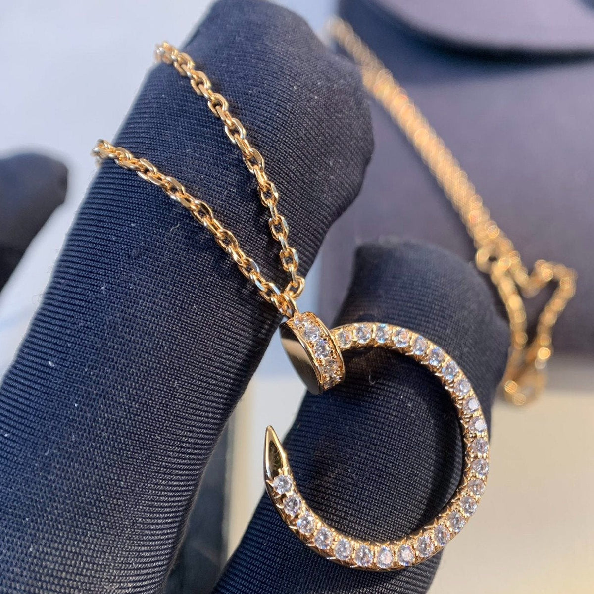 [⭐Veyra]JUSTE NECKLACE PINK GOLD DIAMONDS