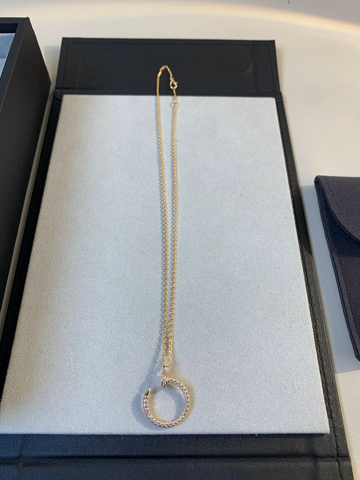 [⭐Veyra]JUSTE NECKLACE PINK GOLD DIAMONDS