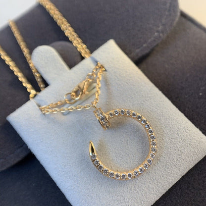 [⭐Veyra]JUSTE NECKLACE PINK GOLD DIAMONDS