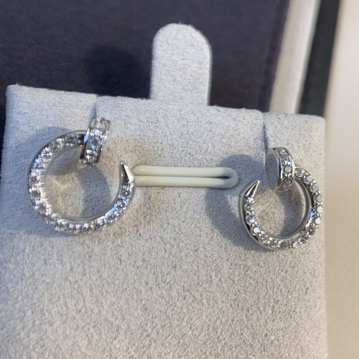 [⭐Veyra]JUSTE EARRINGS SILVER DIAMONDS