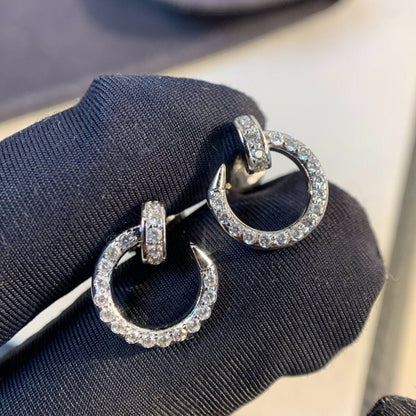 [⭐Veyra]JUSTE EARRINGS SILVER DIAMONDS