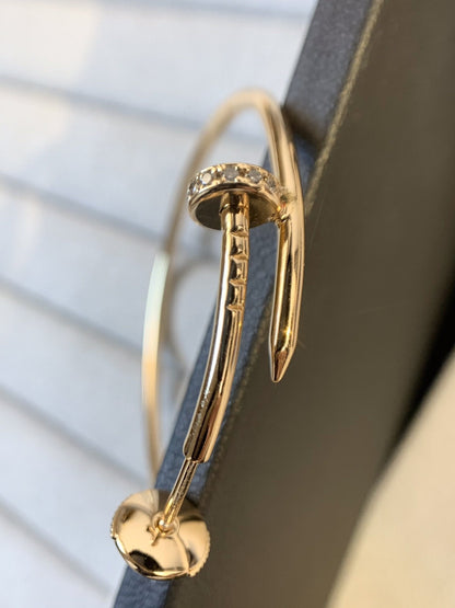 [⭐Veyra]JUSTE EARRINGS GOLD DIAMONDS 1.8MM