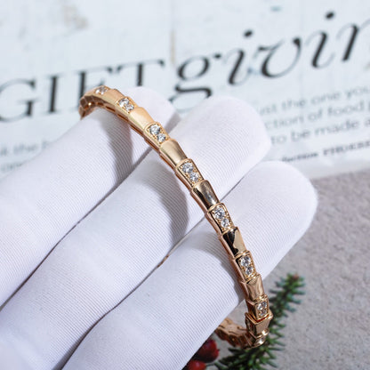 [⭐Veyra]SERPENTI SMALL BRACELET PINK GOLD DIAMOND