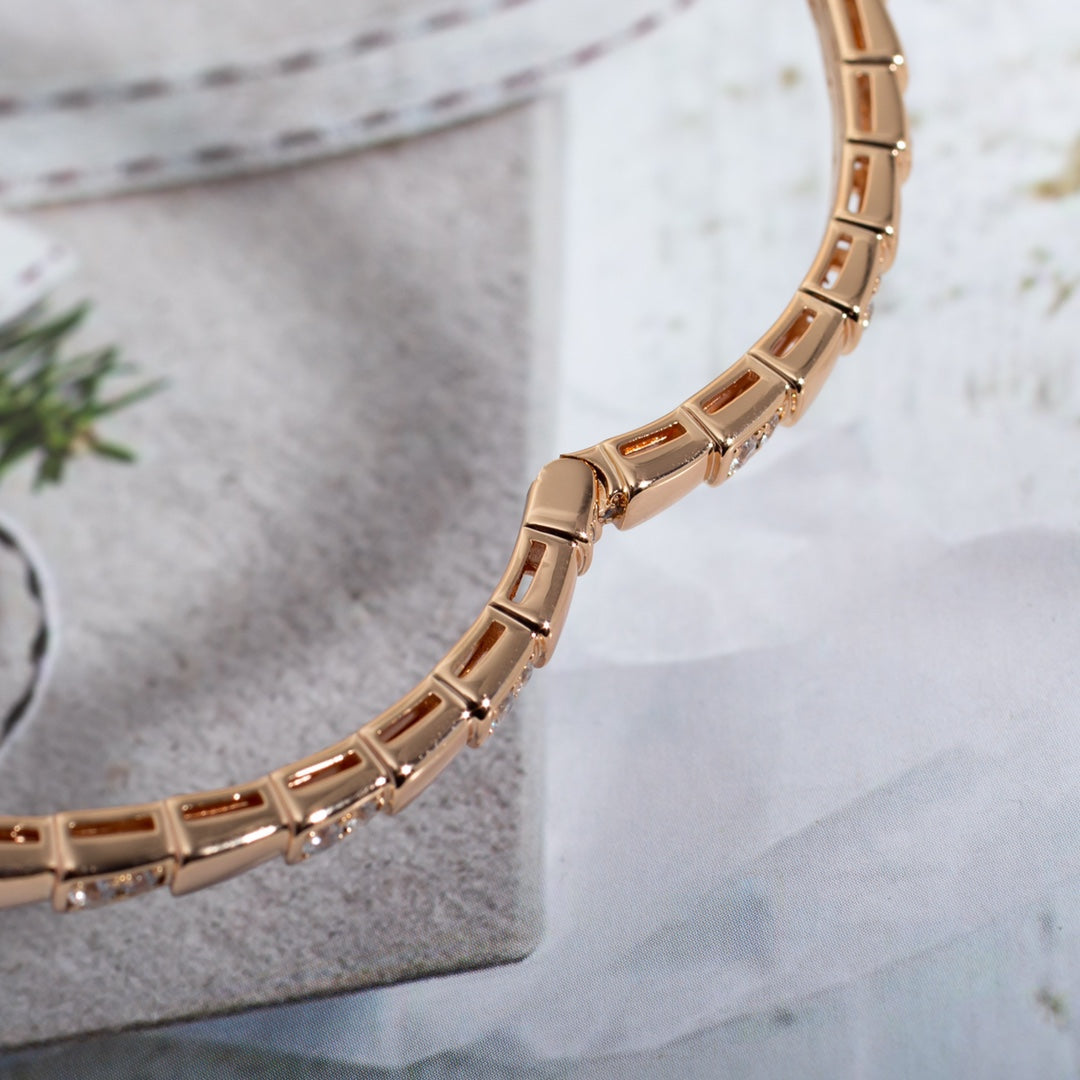 [⭐Veyra]SERPENTI BRACELET PINK GOLD DIAMOND