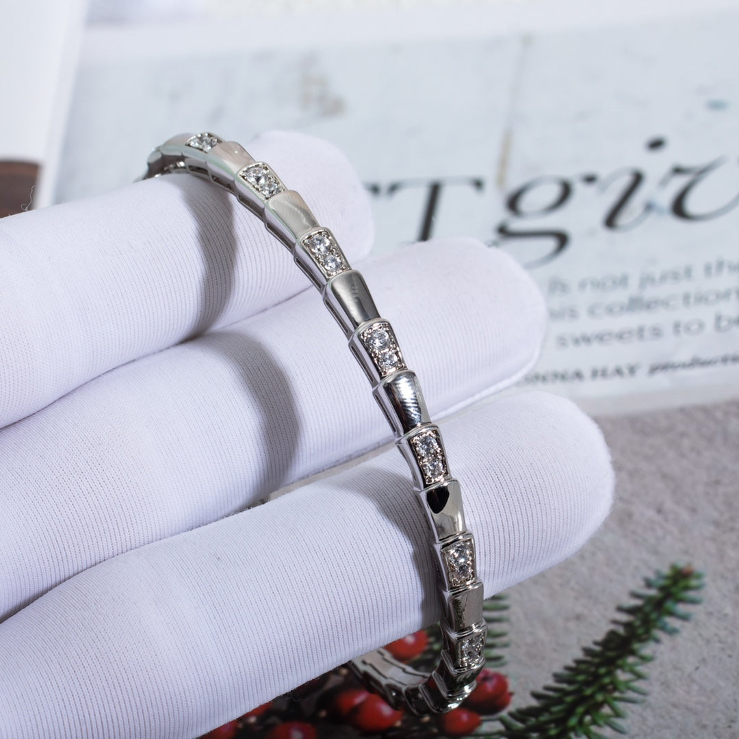 [⭐Veyra]SERPENTI BRACELET SILVER DIAMOND