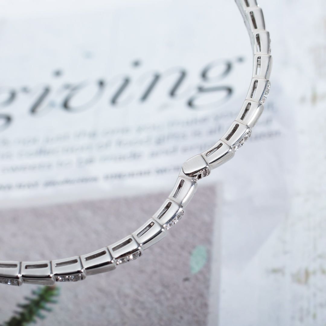 [⭐Veyra]SERPENTI BRACELET SILVER DIAMOND