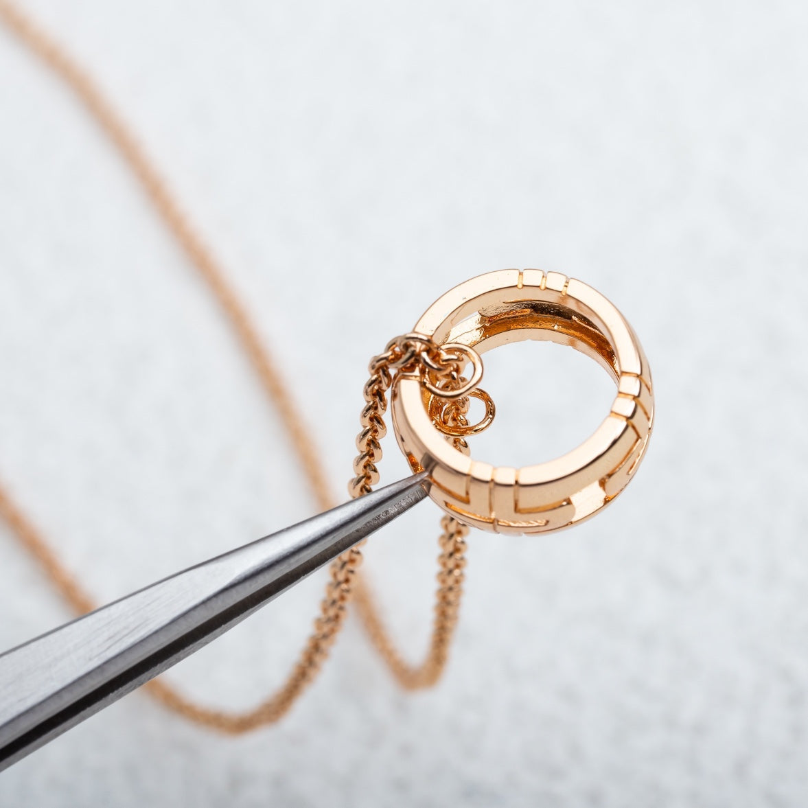 [⭐Veyra]PARENTESI NECKLACE PINK GOLD