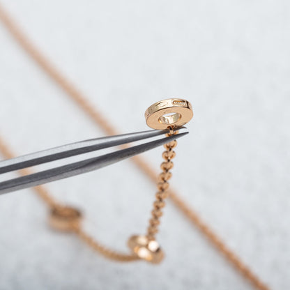 [⭐Veyra]PARENTESI NECKLACE PINK GOLD