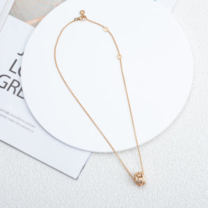 [⭐Veyra]PARENTESI NECKLACE PINK GOLD DIAMOND
