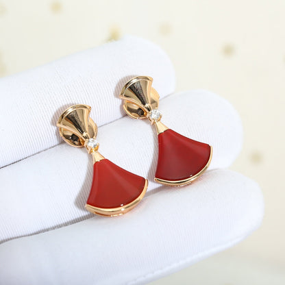 [⭐Veyra]DREAM Carnelian PINK GOLD EARRINGS