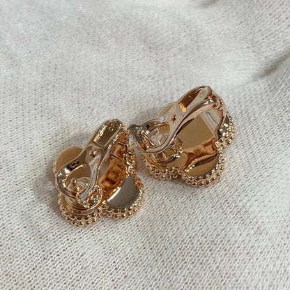 [⭐Veyra]CLOVER MEDIUM 1 MOTIFS CARNELIAN  DIAMOND earrings