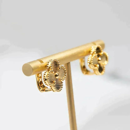 [⭐Veyra]CLOVER MEDIUM 1 MOTIFS LASER EARRINGS