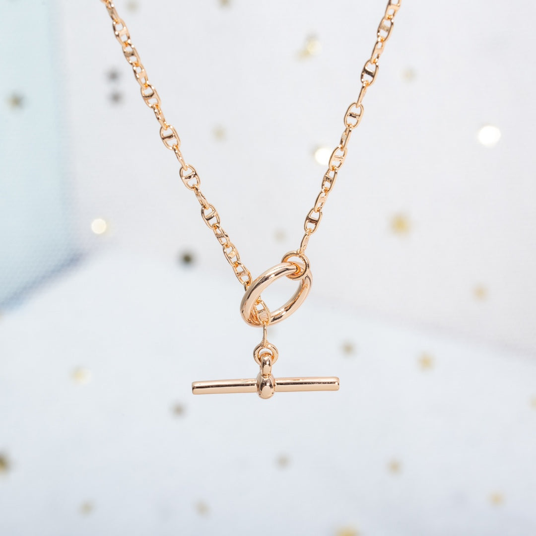 [⭐Veyra]ECHAPPEE NECKLACE PINK GOLD