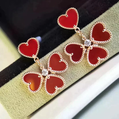 [⭐Veyra]SWEET CLOVER CARNELIAN EARRINGS